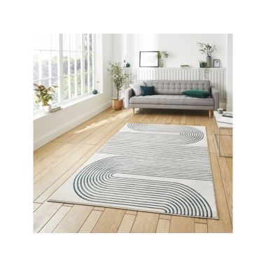 Apollo Grey and Green Abstract Rug