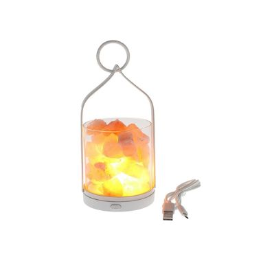Himalayan Salt Lantern Ring Handle Cream