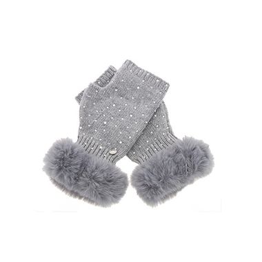 Sparkle Fingerless Gloves Grey
