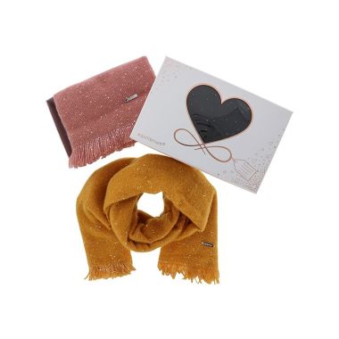 Diamante Sparkle Boxed Scarf Orange