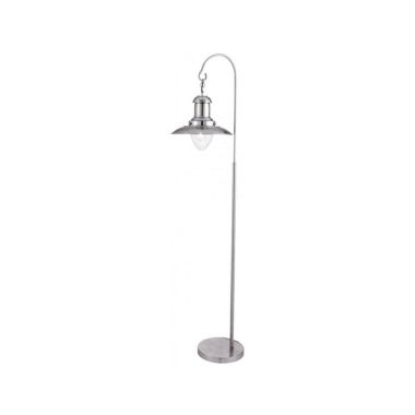 Katie Bleu Fisherman Floor Lamp Satin Silver Clear