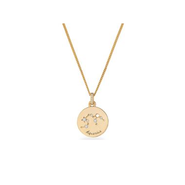 Allied TC Zodiac Gold Pendant Aquarius