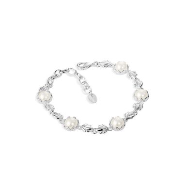 Newbridge Pearl Leaf Link Bracelet