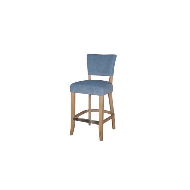 Duke Bar Chair Velvet Blue