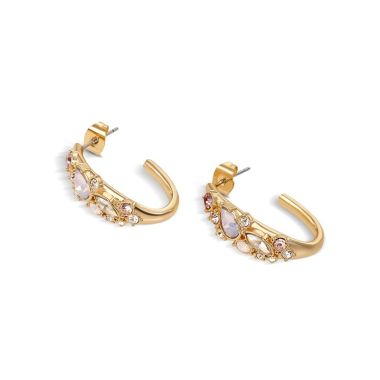 Newbridge Hoop Earrings With Mixed Stones