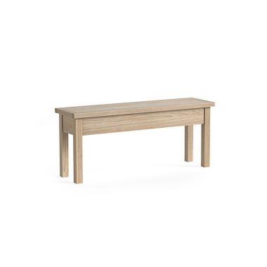 Modern Country Oak Shallow Storage Bench