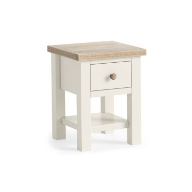 Modern Country Oak - Coconut Lamp Table With Shelf