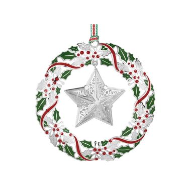 Wreath With Star Christmas Tree Decoration