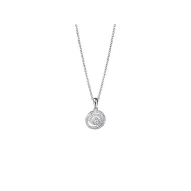 Newbridge Spiral Pendant With Clear Stones