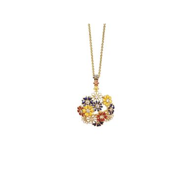 Newbridge Gold Plated Floral Cluster Pendant