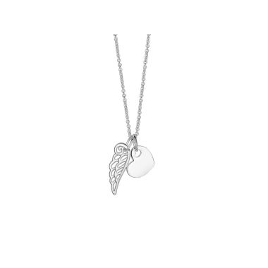 Newbridge Heart With Angel Wing Pendant