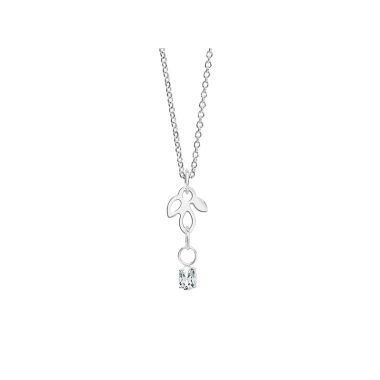Newbridge Lotus Pendant With Clear Stone