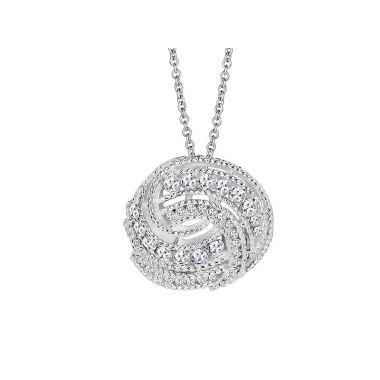 Newbridge Twist Pendant With Clear Stones