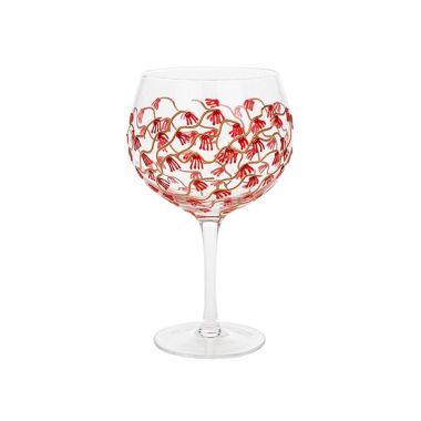 Sbs Gin & Tonic Glass Red & Gold