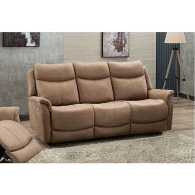 Arizona 3 Seater Electric Recliner – Caramel