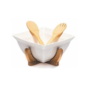 Ceramic 3 Piece Salad Bowl Set