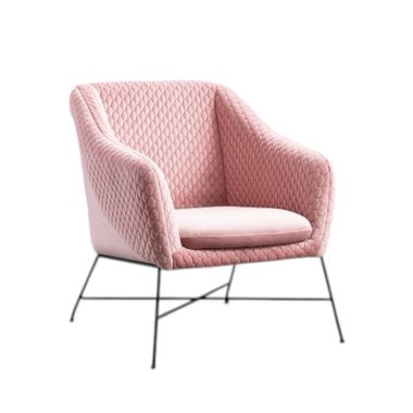 Cleo Accent Chair – Powder Pink