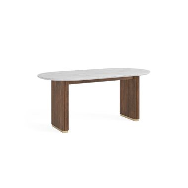 Harvard Oval Dining Table Marble Top
