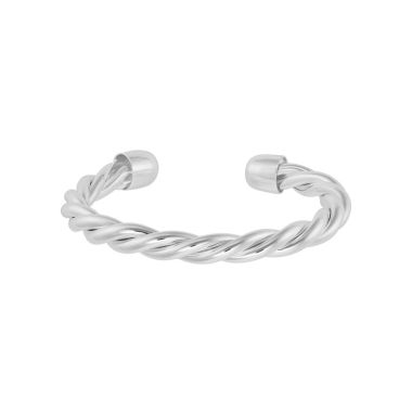 Indulgence Silver Twist Cuff Bangle