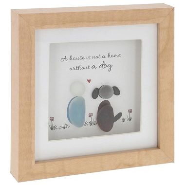 Pebble Glass Square Plaque Dogs