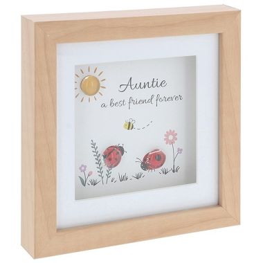 Pebble Glass Square Plaque Auntie