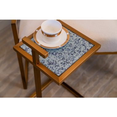 Katie Bleu Dijon Square Side Table