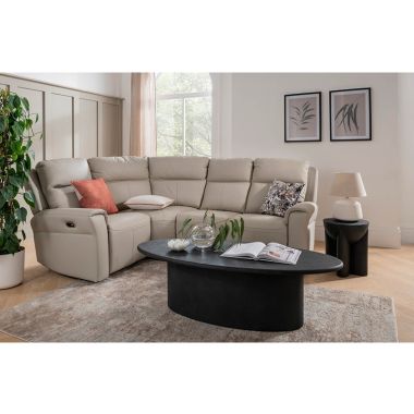 Russo Armless Sectional - Stone Leather
