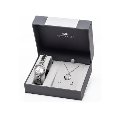Newgrange Living Silver Watch Necklace & Earring
