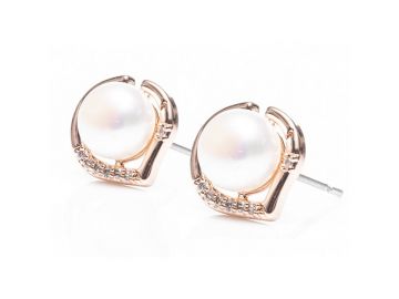 Newgrange Living Rose Gold Mother Of Pearl Earring