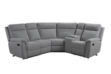 Bowie Corner Group Manual Recliner Grey Sofa