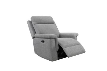 Bowie 1 Seater Manual Recliner Grey Armchair
