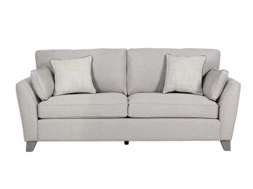 Cantrell Light Grey Fabric 3 Seater Sofa