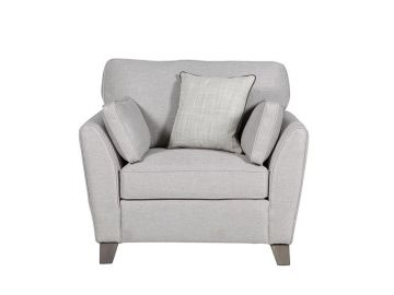 Cantrell Light Grey Fabric Armchair