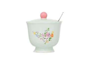 Cath Kidston Flh Sugar Bowl & Spoon Set