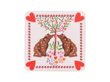 Cath Kidston Oh My Heart 4Pk Cork Coasters