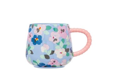 Cath Kidston Painted Pansies Blue Billie Mug