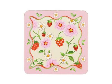 Cath Kidston Strawberry 4Pk Cork Coasters