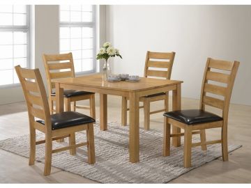 Columbia 4' Light Oak Dining Set