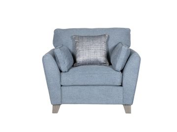 Cantrell Blue Fabric Armchair