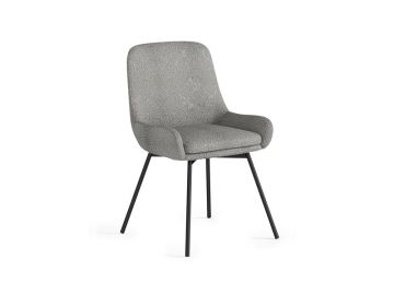 Evie Chair Grey Boucle Dining Chair