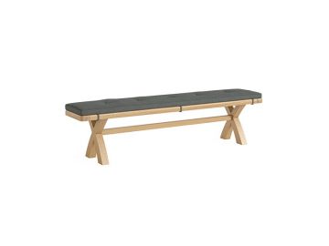 Normandy Cushion Cross Bench - Charcoal