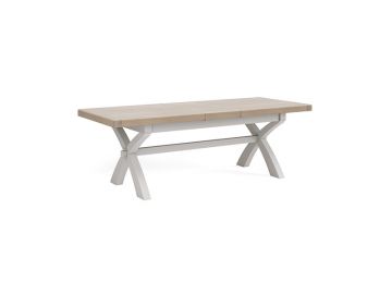 Salcombe Light Grey Cross Leg Ext. Dining Table