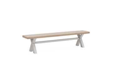 Salcombe Light Grey Cross Bench