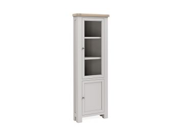 Salcombe Light Grey Corner Display Cabinet