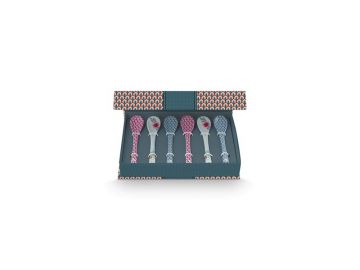 Giftset Teaspoons Oriental Flower Festival Blue