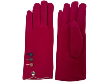 Scallop Cuff Boxed Gloves Pink