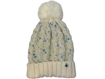 Flecked Boxed Hat & Scarf Set Cream