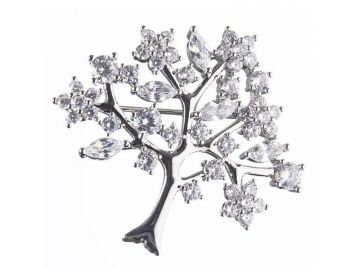 Newgrange Living Silver Tree Of Life Brooch