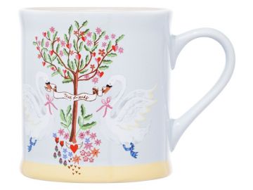 Cath Kidston Oh My Heart Swans Mollie Mug