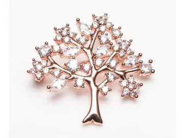 Newgrange Living Rosegold Tree Of Life Brooch